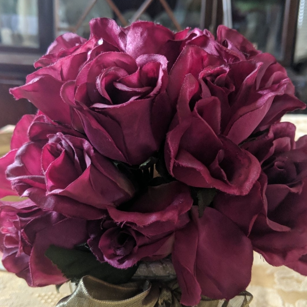 Silk Red Roses